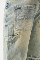 Serenede Terra Denim Shorts Vintage Earth Yellow Raw Edge