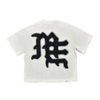 Mixed Emotion ‘End’ Rhinestone Tee White/Black