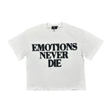 Mixed Emotion ‘End’ Rhinestone Tee White/Black