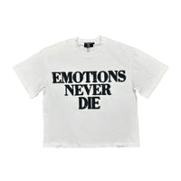 Mixed Emotion ‘End’ Rhinestone Tee White/Black