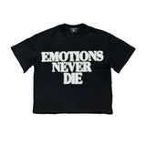 Mixed Emotion ‘End’ Rhinestone Tee Black/White