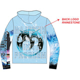 Majestik Men's Tapestry Hoodie Light Blue