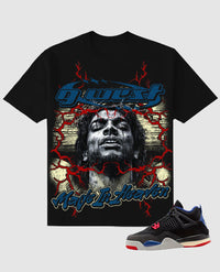 G west Men's made in heaven tee Black/red/royal blue