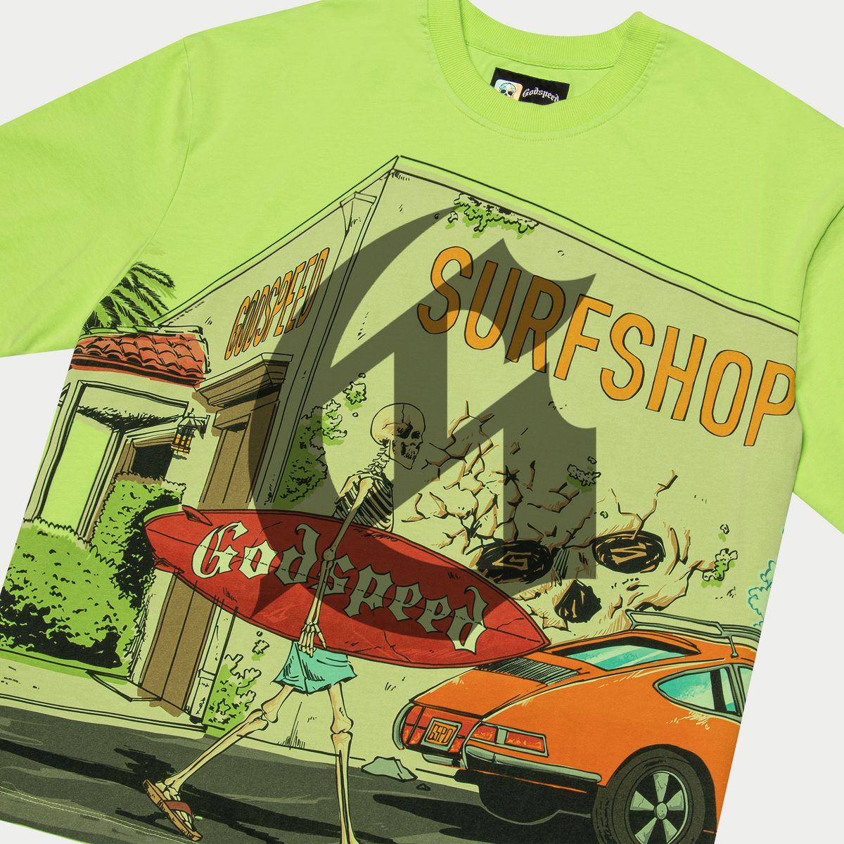 Godspeed GS Surf Shop Tee Lime Green – VIP Clothing Stores