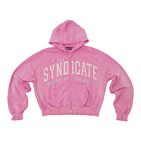 Sydnicate Men's Wonders Of The World Zip up Hoodie Pink