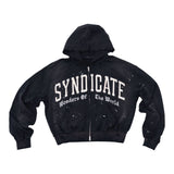 Sydnicate Men's Wonders Of The World Zip up Hoodie Black