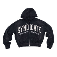Sydnicate Men's Wonders Of The World Zip up Hoodie Black