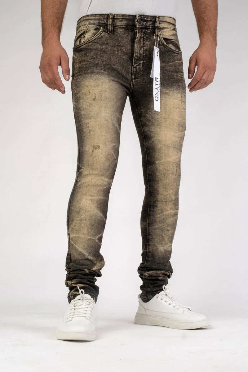 Premium Disaster Men's Super Stretch denim jeans black vintage