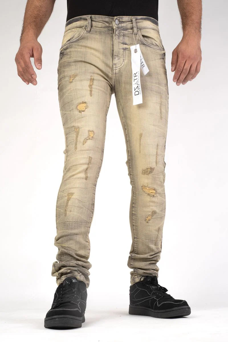 Premium Disaster Men's Super Stretch denim Jeans Diesel Grey