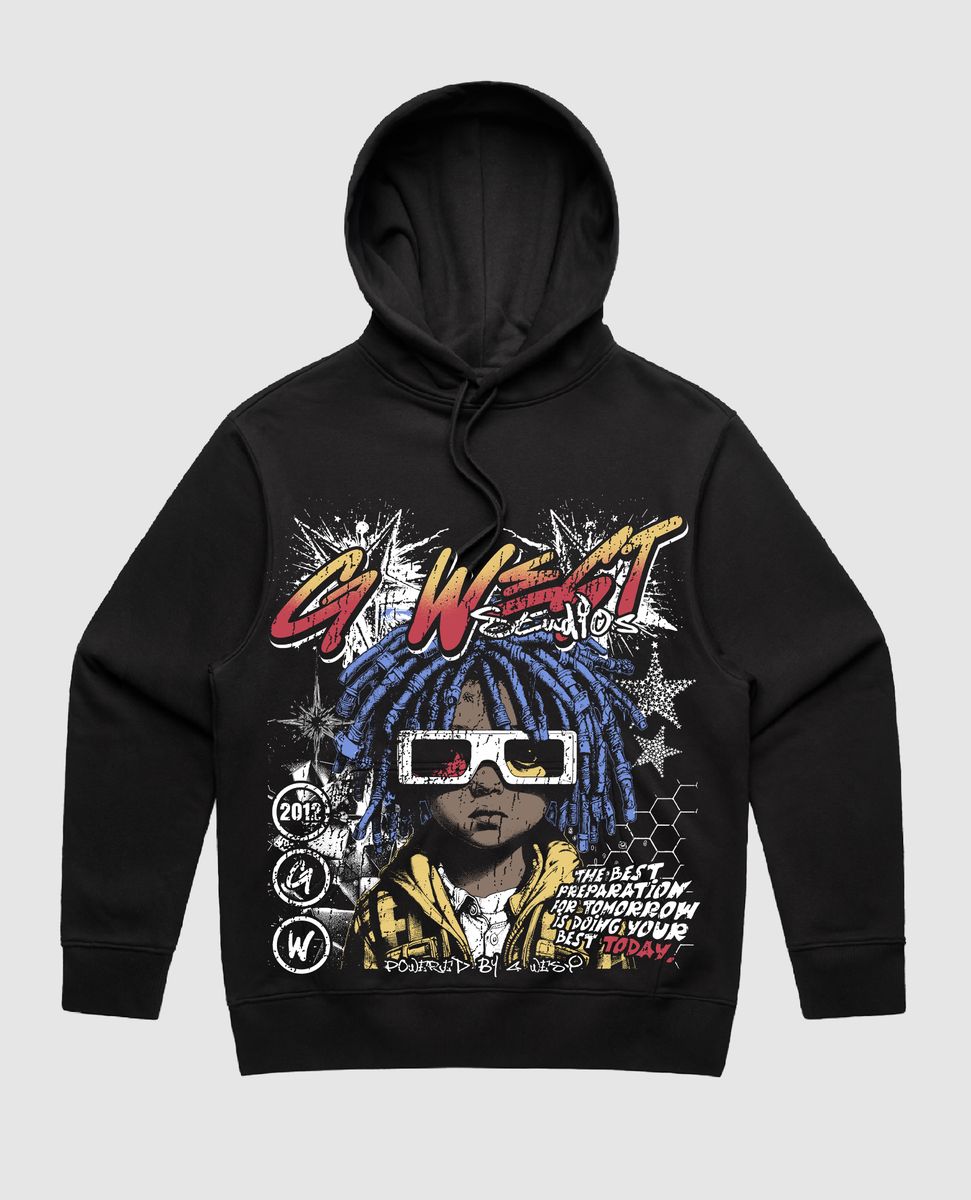 G west Men's urban genesis hoodie Black/ Multicolor