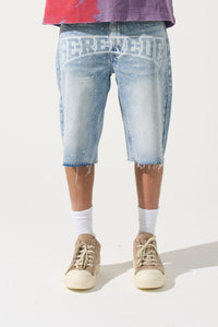 Serenede DYNASTY Denim Shorts Light Blue