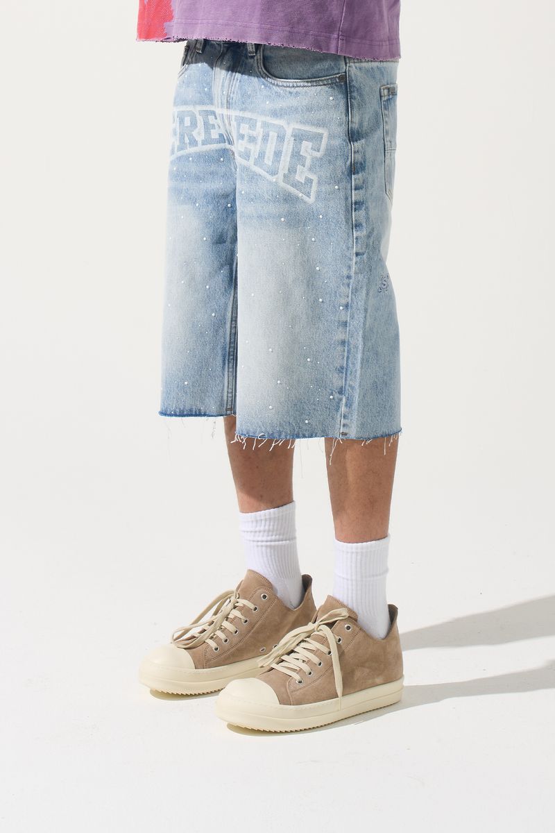 Serenede DYNASTY Denim Shorts Light Blue