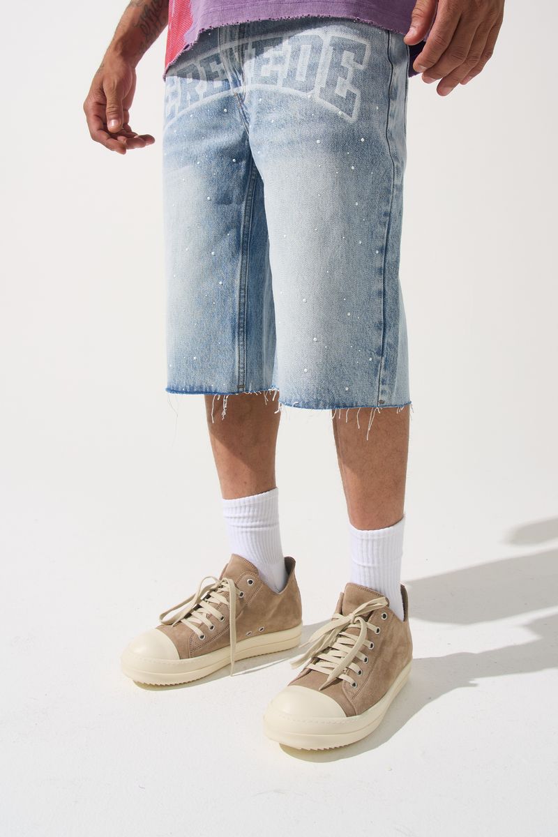 Serenede DYNASTY Denim Shorts Light Blue