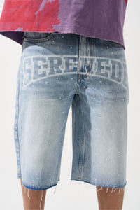 Serenede DYNASTY Denim Shorts Light Blue