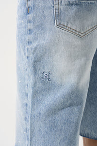 Serenede DYNASTY Denim Shorts Light Blue