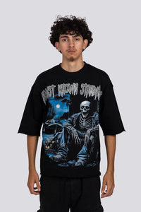 AKS 'Against Known Standards' Cropped Tee Black