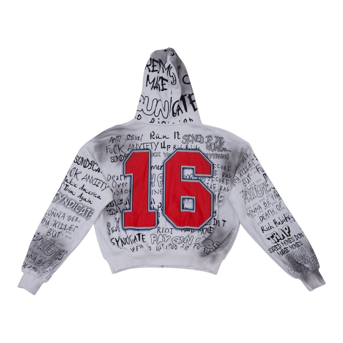 Syndicate Men's "16 Zip Up Hoodie White