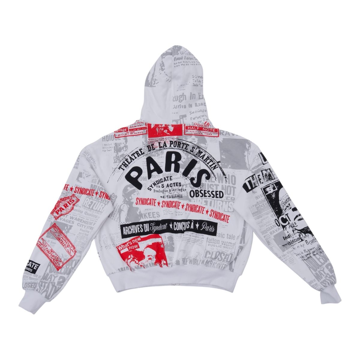 Syndicate Men's Archive Zip Up Hoodie White