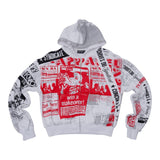 Syndicate Men's Archive Zip Up Hoodie White