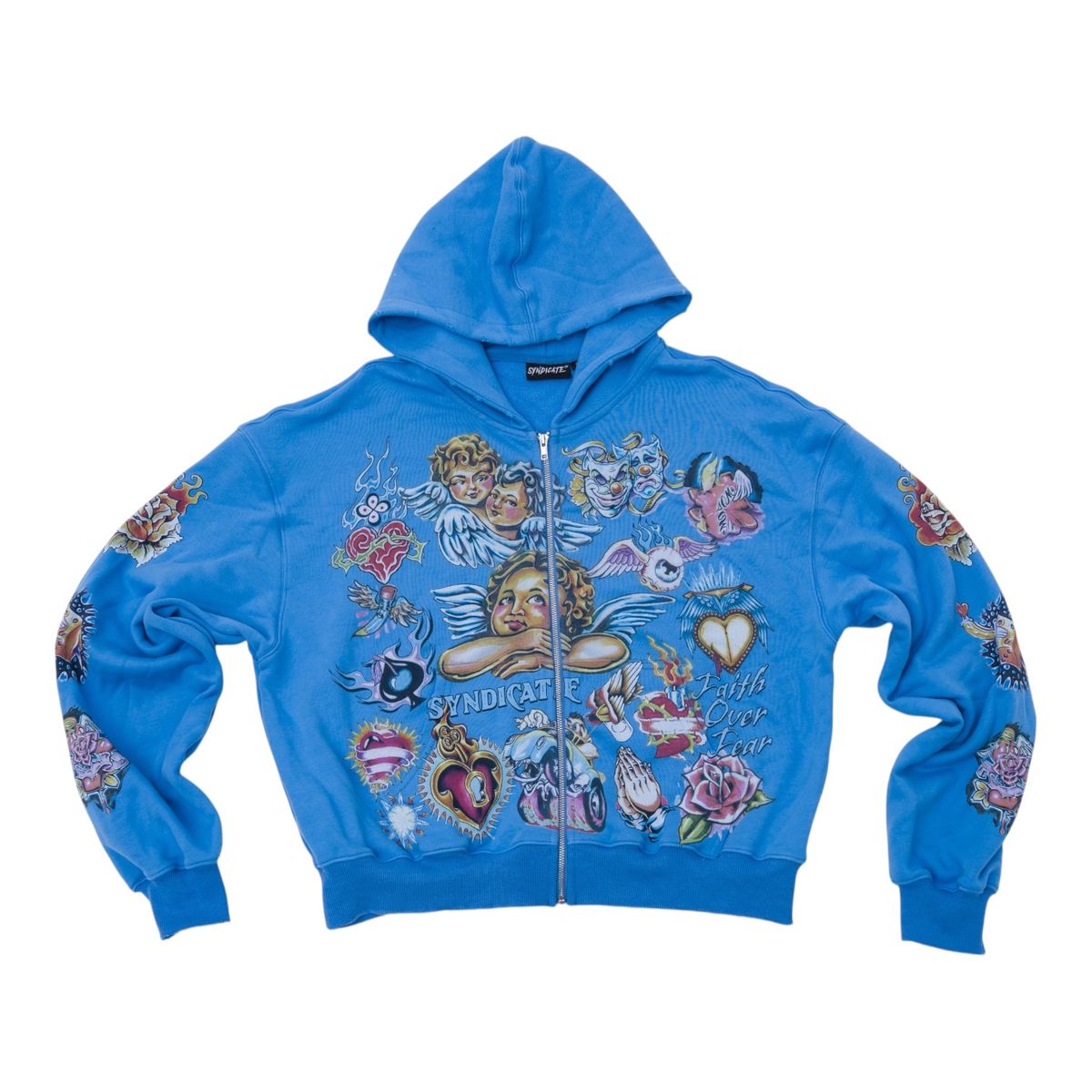 Syndicate Men's Faith Zip Up Hoodie blue