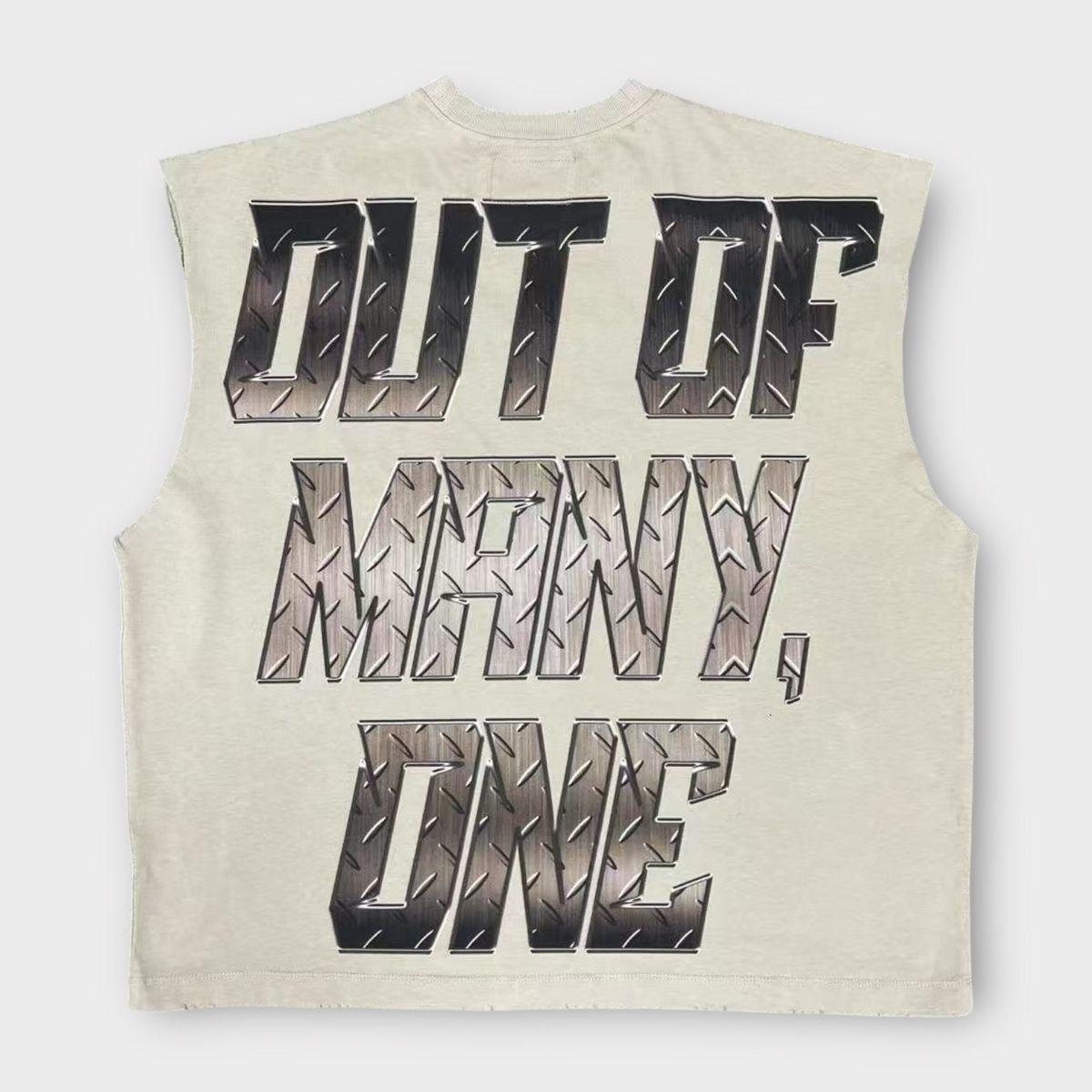 Godspeed Steel Sharpens Steel Sleeveless Tee Slate Grey