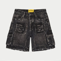 Godspeed Octagon Cargo Denim Shorts Black