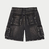 Godspeed Octagon Cargo Denim Shorts Black