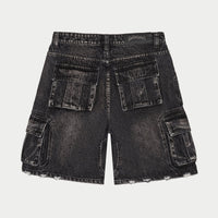 Godspeed Octagon Cargo Denim Shorts Black