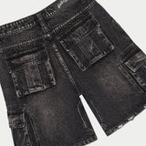 Godspeed Octagon Cargo Denim Shorts Black