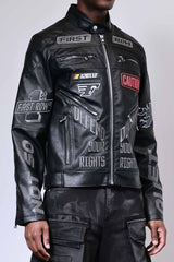 First Row Caution not so quiet racing jacket Black