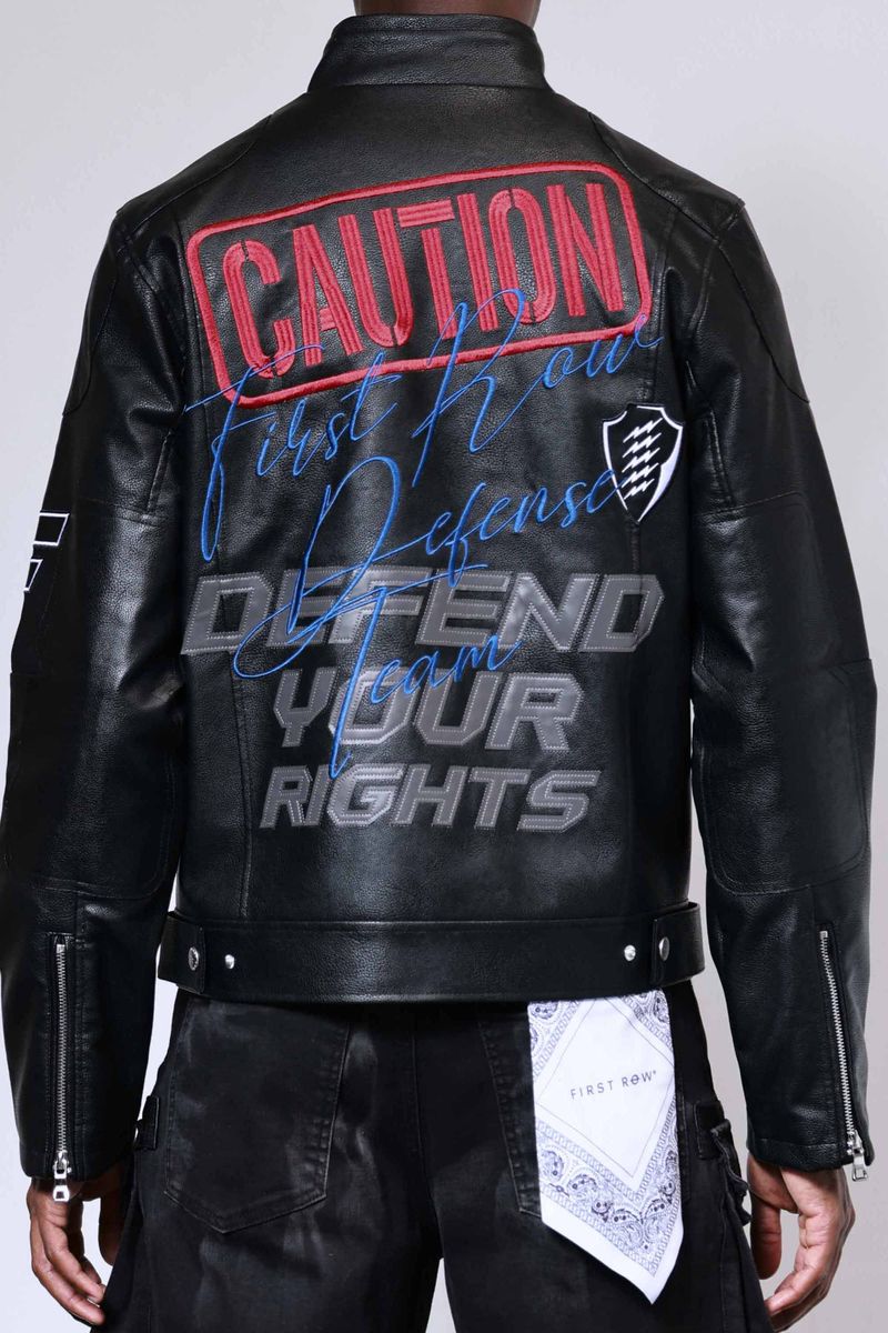 First Row Caution not so quiet racing jacket Black