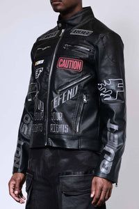 First Row Caution not so quiet racing jacket Black