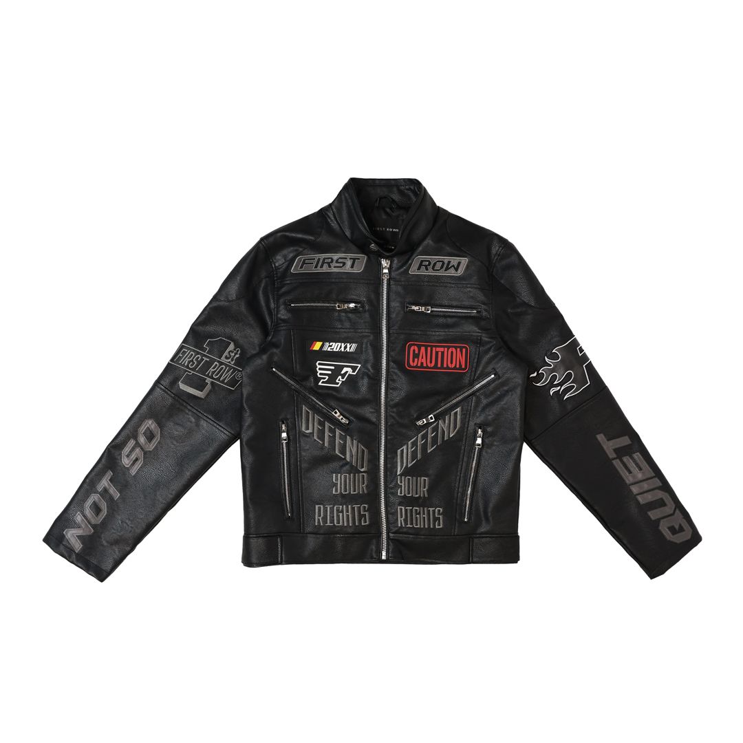 First Row Caution not so quiet racing jacket Black