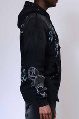 First Row Wake Up And Be Fierce Applique Stacked Jogger Set black