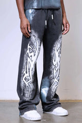 First Row Tribal baggy Sweat Pant Black
