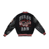 First Row Wake Up And Be Fierce Varsity Jacket Black