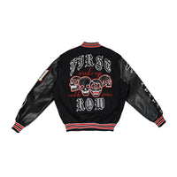 First Row Wake Up And Be Fierce Varsity Jacket Black