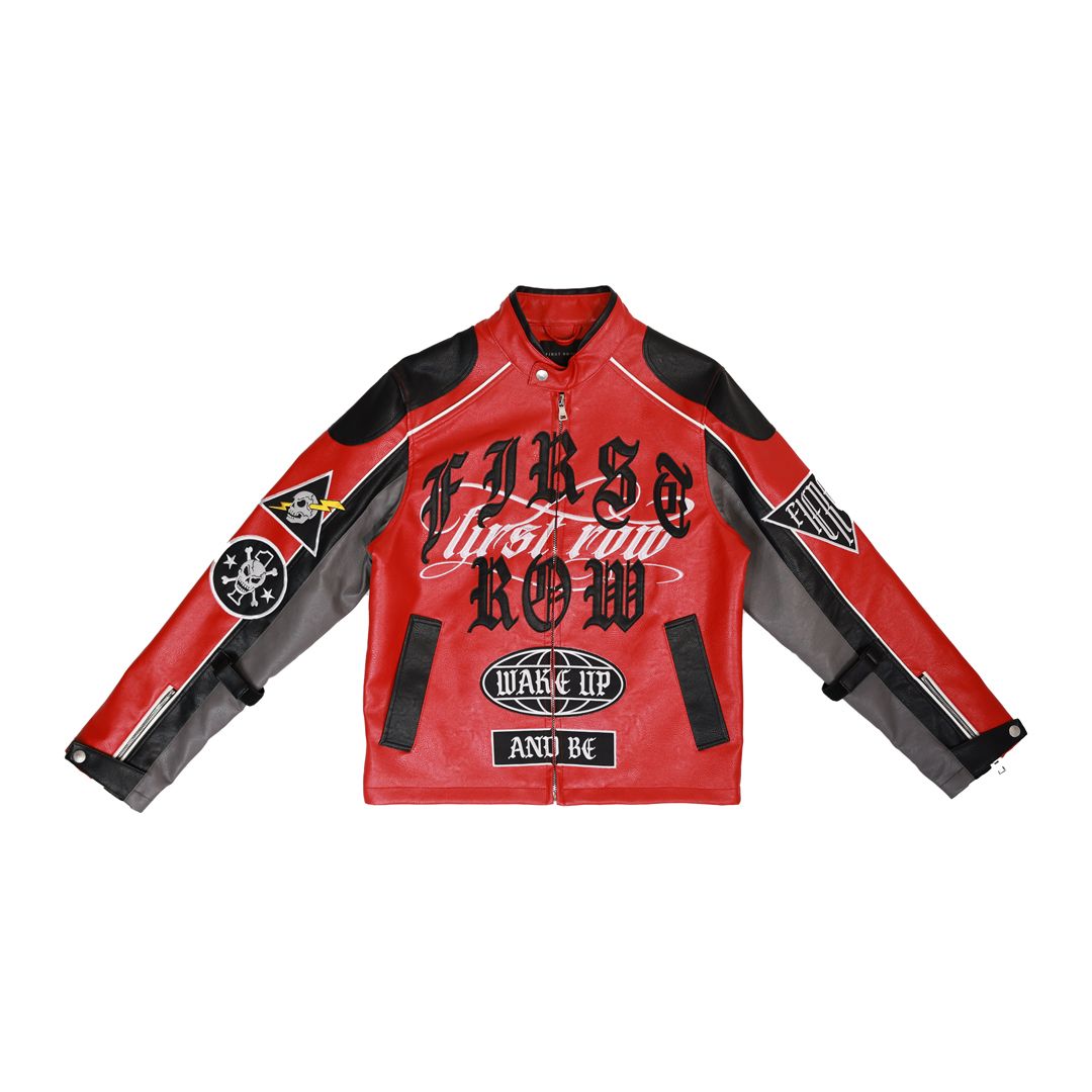 First Row Wake Up And Be Fierce Racing Jacket Red