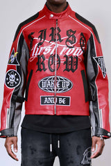 First Row Wake Up And Be Fierce Racing Jacket Red