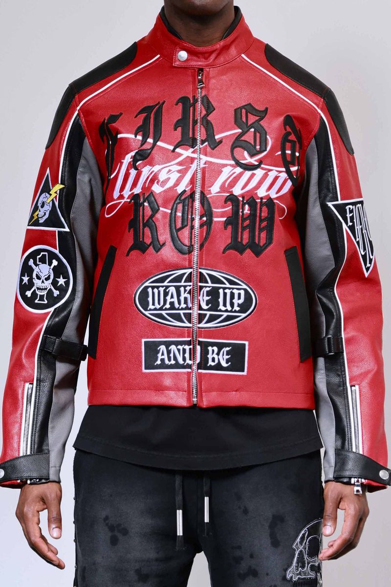 First Row Wake Up And Be Fierce Racing Jacket Red