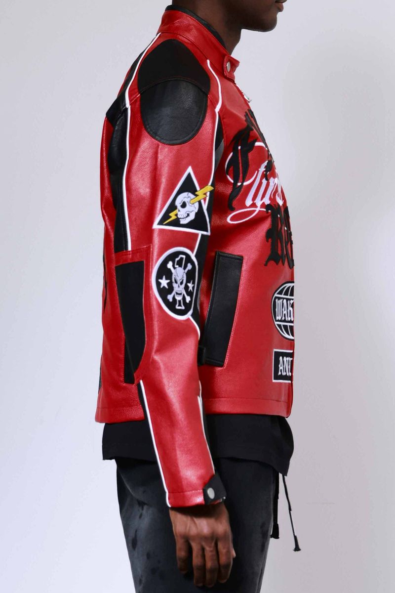 First Row Wake Up And Be Fierce Racing Jacket Red
