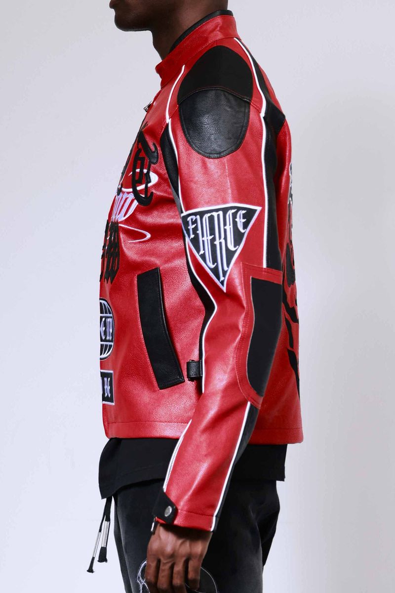 First Row Wake Up And Be Fierce Racing Jacket Red