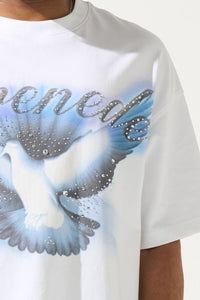 Serende Celestial Tee White / Blue