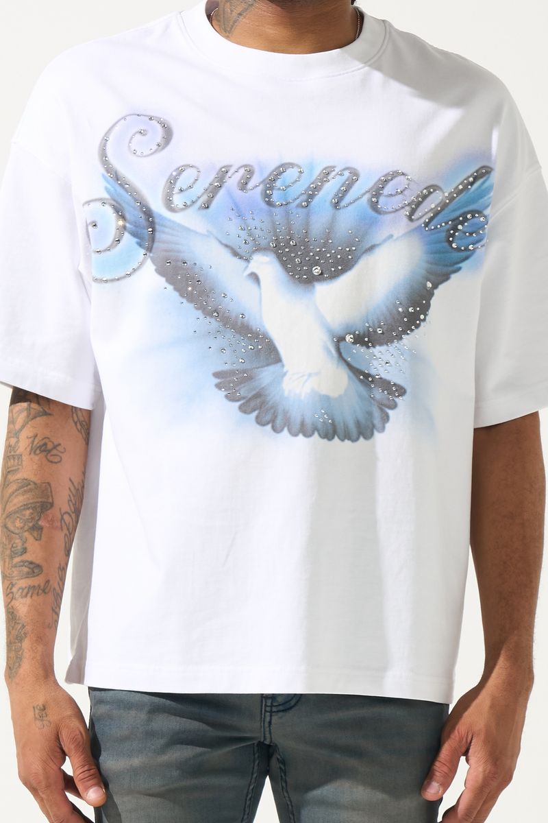 Serende Celestial Tee White / Blue