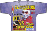 Majestik Men's Rhinestone Garment Dyed DTG Print Tee Purple