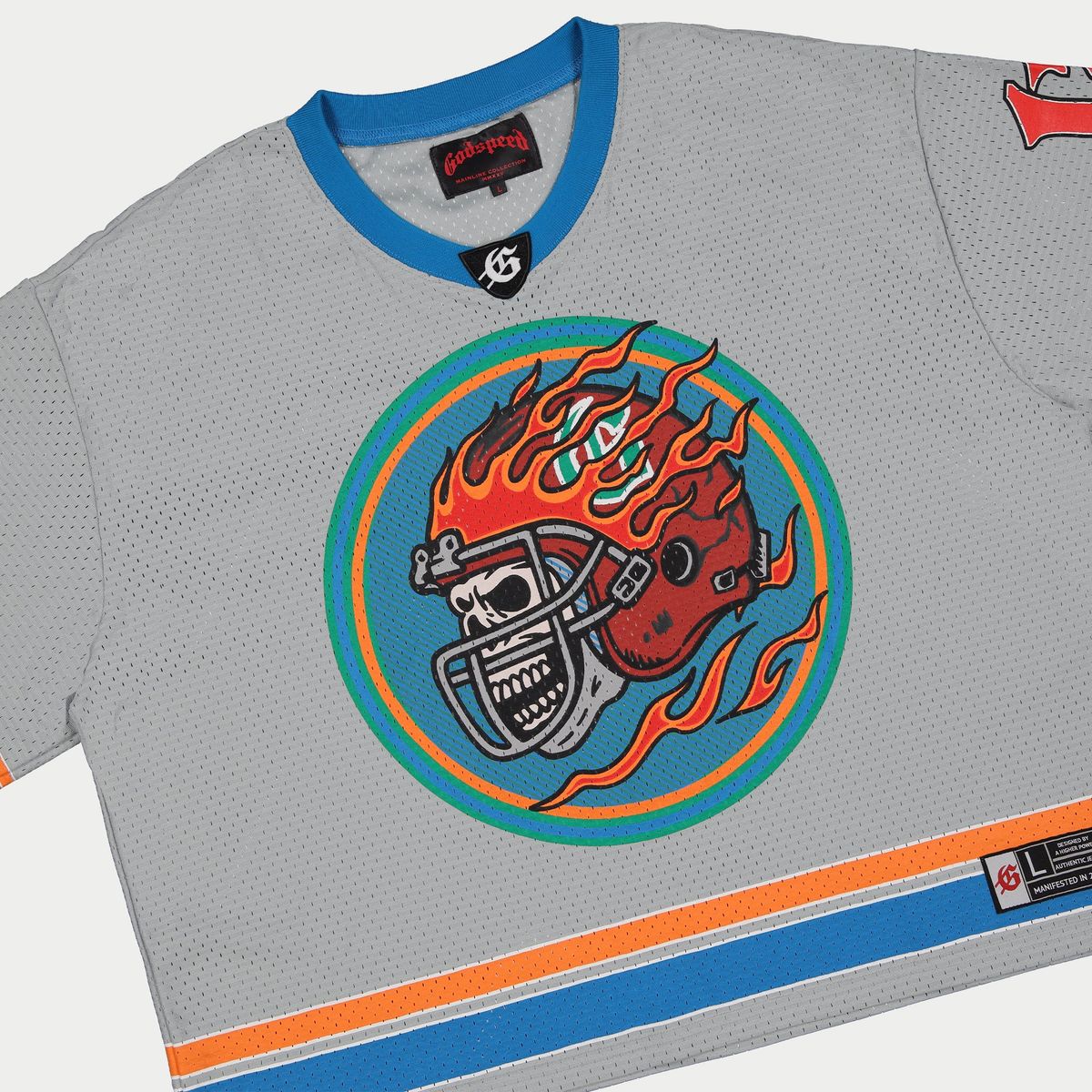 Godspeed First Down Jersey Grey/Blue/Orange