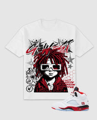 G west Men's Urban Genesis Tee White/red/black