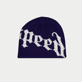 Godspeed Og Logo Studded Beanie Navy/White