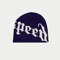 Godspeed Og Logo Studded Beanie Navy/White