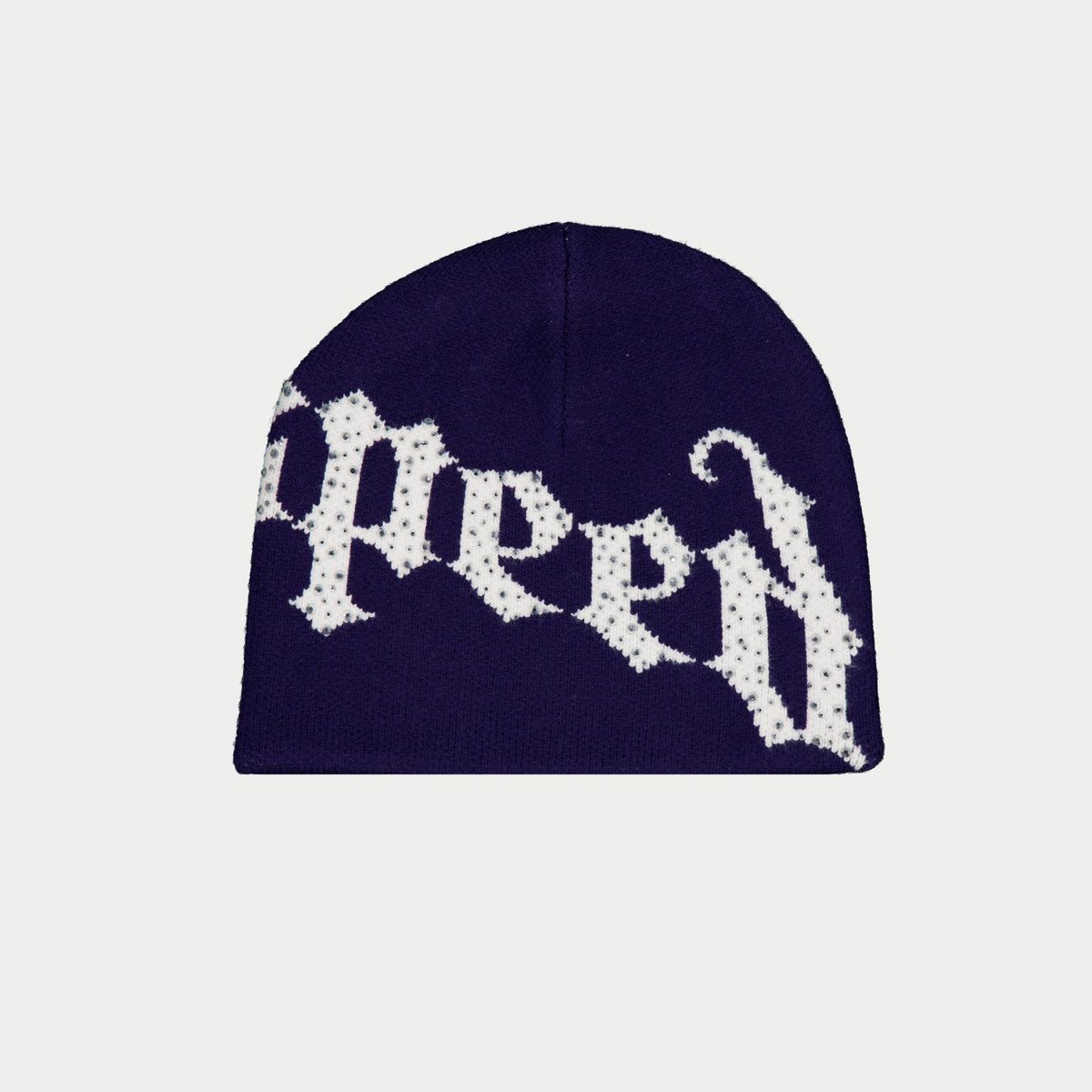 Godspeed Og Logo Studded Beanie Navy/White